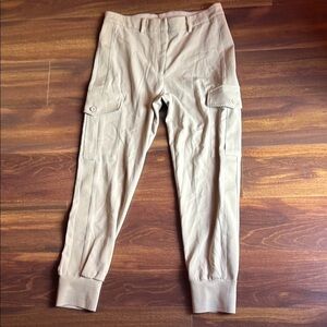 Donna Karan Cream Cargo Pants Size 8